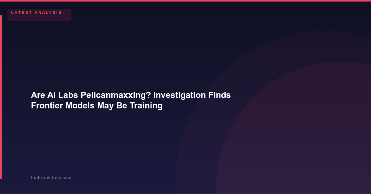 Are AI Labs Pelicanmaxxing? Investigation Finds Frontier Models May Be Training on Famous Benchmark