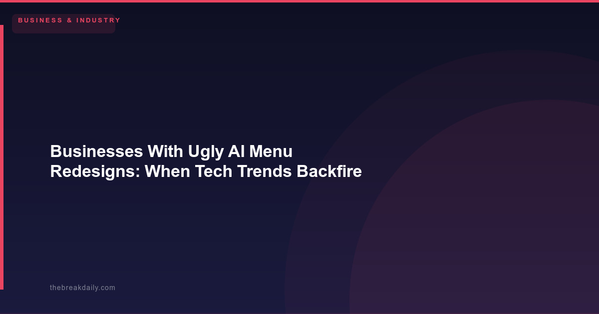 Restaurants Are Using AI for Menu Photos: Customers Hate It