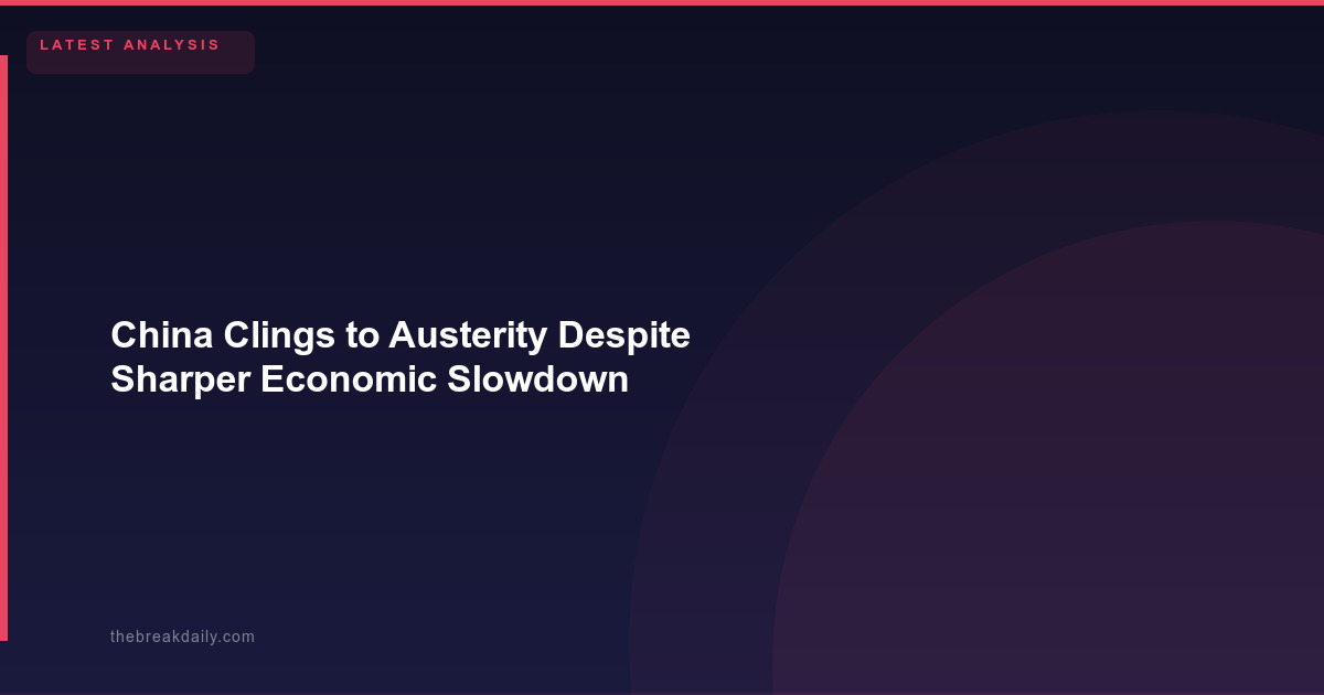 China Clings to Austerity Despite Sharper Economic Slowdown