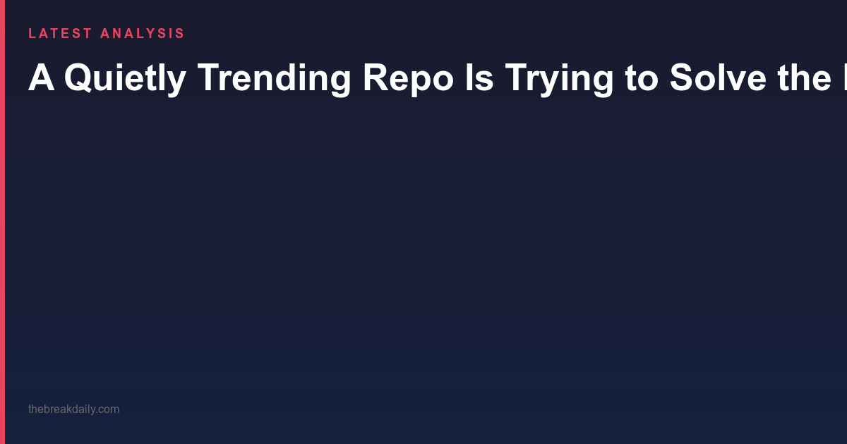 A Quietly Trending Repo Is Trying to Solve the Dumbest Problem in AI Coding: Feeding Agents the Wrong 90 Percent of Your Repo