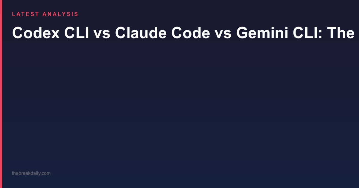 Codex CLI vs Claude Code vs Gemini CLI: The Three AI Coding Agents Go Head to Head