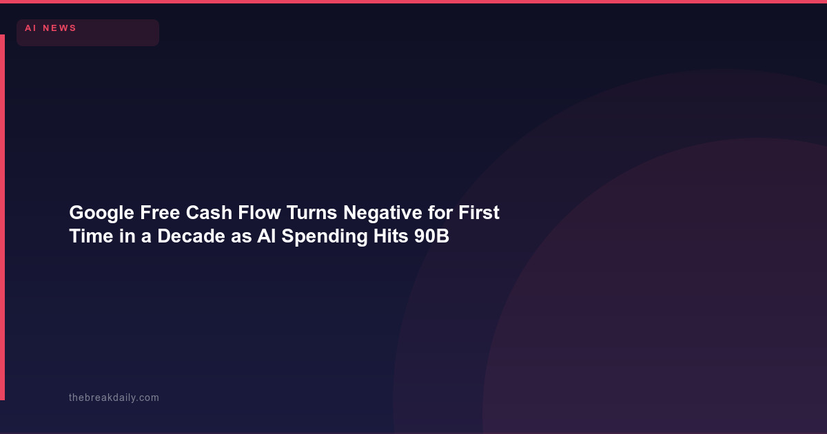 Google Free Cash Flow Turns Negative for First Time in a Decade