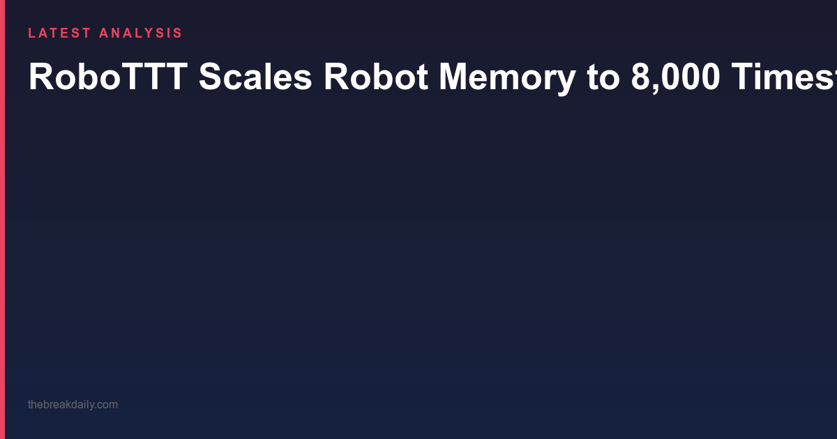 RoboTTT Scales Robot Memory to 8,000 Timesteps and Beats Single-Step Policies by 87%