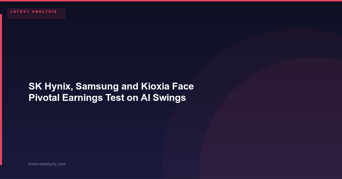 SK Hynix, Samsung and Kioxia Face Pivotal Earnings Test on AI Swings