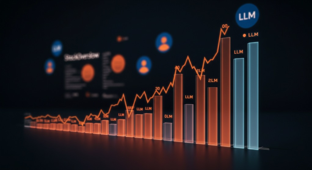 How AI Collapsed StackOverflow: Questions per Month Drop 99% as Developers Switch to LLMs