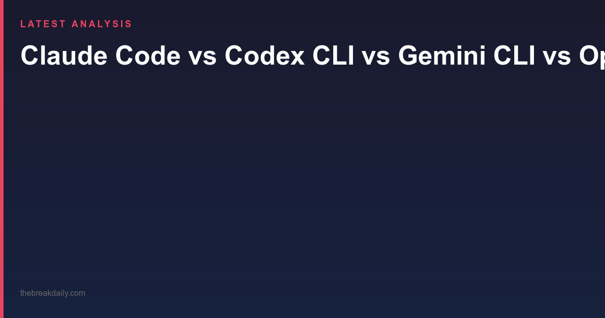 Claude Code vs Codex CLI vs Gemini CLI vs OpenCode: The Terminal Coding Agent Showdown