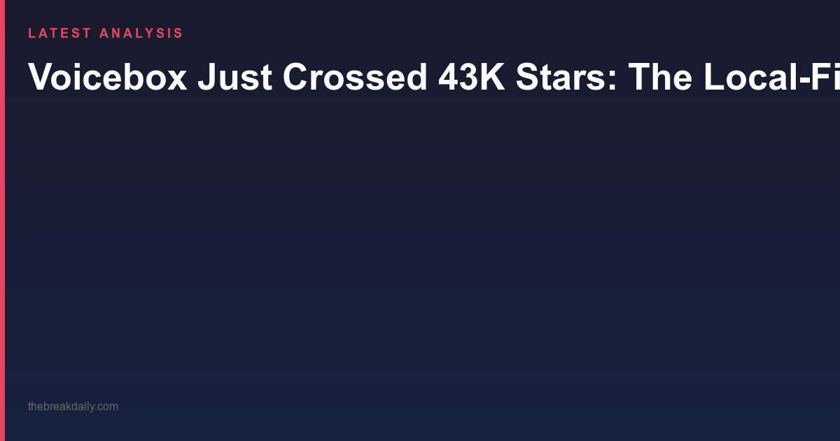 Voicebox Just Crossed 43K Stars: The Local-First Studio Taking on ElevenLabs and Wispr Flow at Once