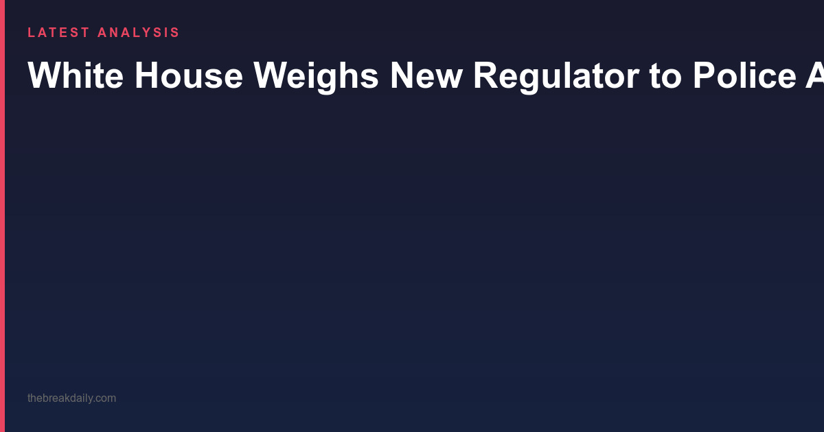 White House Weighs New Regulator to Police AI Models
