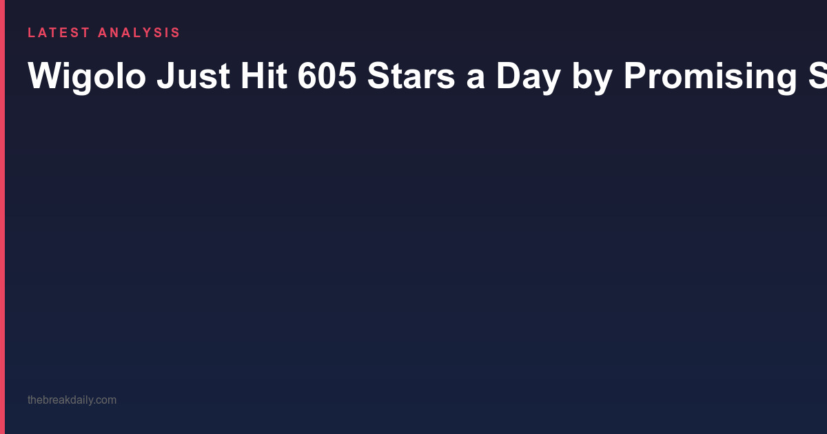 Wigolo Just Hit 605 Stars a Day by Promising Something the Big Web APIs Won't: a Meter That Never Moves